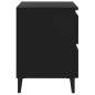 vidaXL Mesitas de noche 2 uds madera contrachapada negro 40x35x50 cm vidaXL Mesitas de noche 2 uds madera contrachapada negro 40x35x50 cm