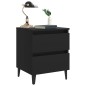vidaXL Mesitas de noche 2 uds madera contrachapada negro 40x35x50 cm vidaXL Mesitas de noche 2 uds madera contrachapada negro 40x35x50 cm