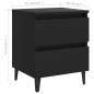 vidaXL Mesitas de noche 2 uds madera contrachapada negro 40x35x50 cm vidaXL Mesitas de noche 2 uds madera contrachapada negro 40x35x50 cm