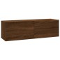 vidaXL Mueble pared TV madera contrachapada roble marrón 100x30x30 cm vidaXL Mueble pared TV madera contrachapada roble marrón 100x30x30 cm