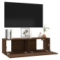 vidaXL Mueble pared TV madera contrachapada roble marrón 100x30x30 cm vidaXL Mueble pared TV madera contrachapada roble marrón 100x30x30 cm
