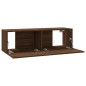 vidaXL Mueble pared TV madera contrachapada roble marrón 100x30x30 cm vidaXL Mueble pared TV madera contrachapada roble marrón 100x30x30 cm