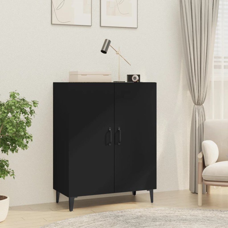 vidaXL Aparador de madera contrachapada negro 70x34x90 cm vidaXL Aparador de madera contrachapada negro 70x34x90 cm