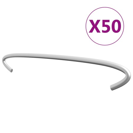 vidaXL Ganchos de gaviones 50 unidades acero galvanizado 20 cm
