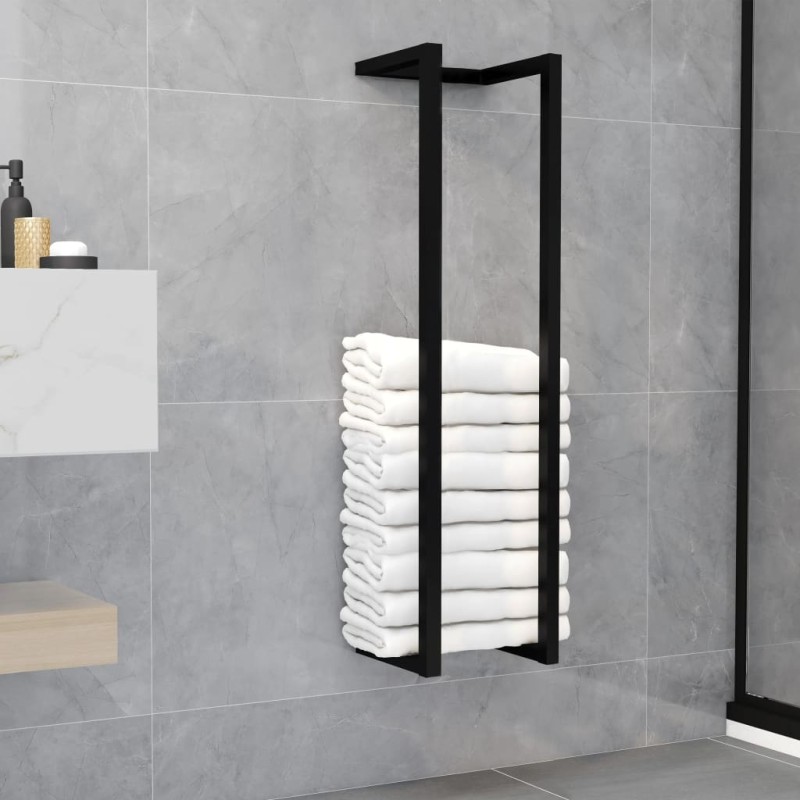 vidaXL Toallero de hierro negro 25x20x95 cm vidaXL Toallero de hierro negro 25x20x95 cm
