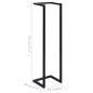 vidaXL Toallero de hierro negro 25x20x95 cm vidaXL Toallero de hierro negro 25x20x95 cm