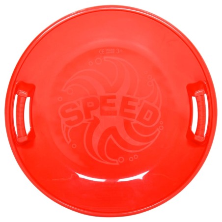 vidaXL Trineo redondo PP rojo 66,5 cm