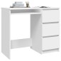 vidaXL Escritorio de madera contrachapada blanco 90x45x76 cm