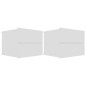 vidaXL Mesitas de noche 2 uds madera contrachapada blanco 40x30x30 cm vidaXL Mesitas de noche 2 uds madera contrachapada blanco 40x30x30 cm