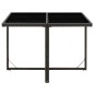 vidaXL Mesa de jardín ratán sintético y vidrio negra 109x107x74 cm vidaXL Mesa de jardín ratán sintético y vidrio negra 109x107x74 cm