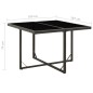 vidaXL Mesa de jardín ratán sintético y vidrio negra 109x107x74 cm vidaXL Mesa de jardín ratán sintético y vidrio negra 109x107x74 cm