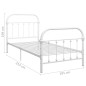 vidaXL Estructura de cama de metal blanco 90x200 cm vidaXL Estructura de cama de metal blanco 90x200 cm