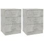 vidaXL Mesitas de noche 2 unidades aglomerado gris hormigón 38x35x56cm vidaXL Mesitas de noche 2 unidades aglomerado gris hormigón 38x35x56cm