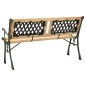 vidaXL Banco de jardín hierro fundido y madera de abeto maciza 122 cm vidaXL Banco de jardín hierro fundido y madera de abeto maciza 122 cm