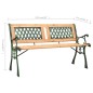 vidaXL Banco de jardín hierro fundido y madera de abeto maciza 122 cm vidaXL Banco de jardín hierro fundido y madera de abeto maciza 122 cm