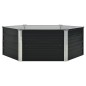vidaXL Jardinera elevada acero galvanizado gris antracita 129x129x45cm vidaXL Jardinera elevada acero galvanizado gris antracita 129x129x45cm