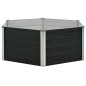 vidaXL Jardinera elevada acero galvanizado gris antracita 129x129x45cm vidaXL Jardinera elevada acero galvanizado gris antracita 129x129x45cm