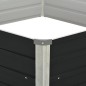 vidaXL Jardinera elevada acero galvanizado gris antracita 129x129x45cm vidaXL Jardinera elevada acero galvanizado gris antracita 129x129x45cm