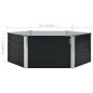 vidaXL Jardinera elevada acero galvanizado gris antracita 129x129x45cm vidaXL Jardinera elevada acero galvanizado gris antracita 129x129x45cm
