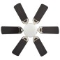 vidaXL Ventilador de techo adornado con lámpara 82 cm marrón oscuro