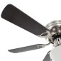 vidaXL Ventilador de techo adornado con lámpara 82 cm marrón oscuro