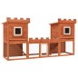 vidaXL Casa grande de animales jaula conejera doble jaula de madera