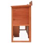 vidaXL Casa grande de animales jaula conejera doble jaula de madera