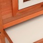vidaXL Casa grande de animales jaula conejera doble jaula de madera