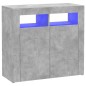 vidaXL Aparador con luces LED gris hormigón 80x35x75 cm vidaXL Aparador con luces LED gris hormigón 80x35x75 cm