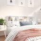 vidaXL Mueble cabecero blanco 180x19x103,5 cm vidaXL Mueble cabecero blanco 180x19x103,5 cm