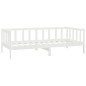 vidaXL Sofá cama de madera maciza de pino blanco 90x200 cm vidaXL Sofá cama de madera maciza de pino blanco 90x200 cm