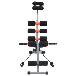 vidaXL Máquina de abdominales en forma de L con tiras elásticas