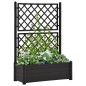 vidaXL Jardinera con enrejado PP gris antracita 100x43x142 cm vidaXL Jardinera con enrejado PP gris antracita 100x43x142 cm
