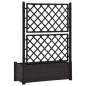 vidaXL Jardinera con enrejado PP gris antracita 100x43x142 cm vidaXL Jardinera con enrejado PP gris antracita 100x43x142 cm