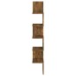 vidaXL Estantería esquina pared madera roble ahumado 20x20x127,5 cm vidaXL Estantería esquina pared madera roble ahumado 20x20x127,5 cm