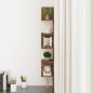 vidaXL Estantería esquina pared madera roble ahumado 20x20x127,5 cm vidaXL Estantería esquina pared madera roble ahumado 20x20x127,5 cm