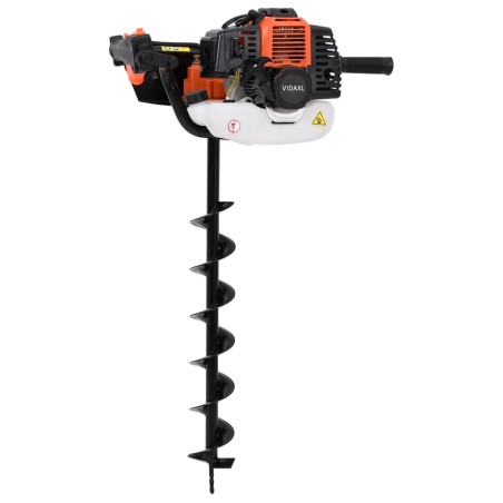 vidaXL Taladro de suelo de barrena naranja   