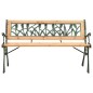 vidaXL Banco de jardín hierro fundido y madera maciza de abeto 122 cm vidaXL Banco de jardín hierro fundido y madera maciza de abeto 122 cm