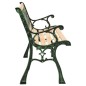 vidaXL Banco de jardín hierro fundido y madera maciza de abeto 122 cm vidaXL Banco de jardín hierro fundido y madera maciza de abeto 122 cm