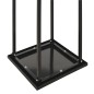 vidaXL Leñero con base acero negro 37x37x113 cm vidaXL Leñero con base acero negro 37x37x113 cm