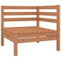 vidaXL Juego muebles de jardín 11 pzas madera maciza pino marrón miel vidaXL Juego muebles de jardín 11 pzas madera maciza pino marrón miel