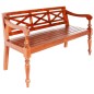 vidaXL Banco Batavia madera maciza de caoba marrón oscuro 123 cm vidaXL Banco Batavia madera maciza de caoba marrón oscuro 123 cm