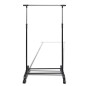 vidaXL Perchero ajustable para ropa 4 ruedas 1 barras vidaXL Perchero ajustable para ropa 4 ruedas 1 barras