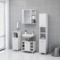 vidaXL Armario con espejo de baño madera contrachapada 62,5x20,5x64 cm vidaXL Armario con espejo de baño madera contrachapada 62,5x20,5x64 cm
