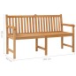 vidaXL Banco de jardín de madera maciza de teca 150 cm vidaXL Banco de jardín de madera maciza de teca 150 cm