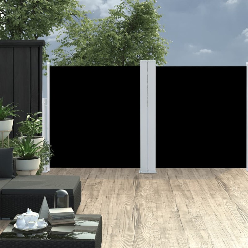 vidaXL Toldo lateral retráctil negro 117x600 cm vidaXL Toldo lateral retráctil negro 117x600 cm