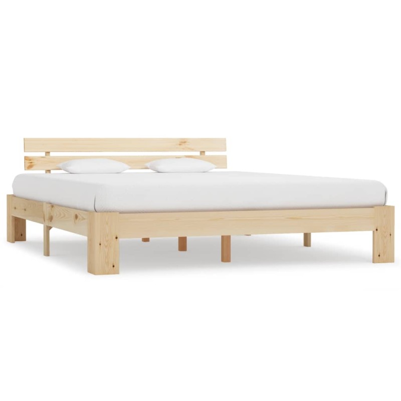 vidaXL Estructura de cama de madera maciza de pino 160x200 cm