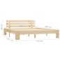 vidaXL Estructura de cama de madera maciza de pino 160x200 cm