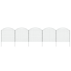 vidaXL Set de valla de jardín arqueada verde 77,5x78,5 cm