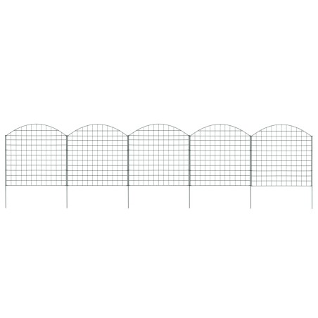 vidaXL Set de valla de jardín arqueada verde 77,5x78,5 cm